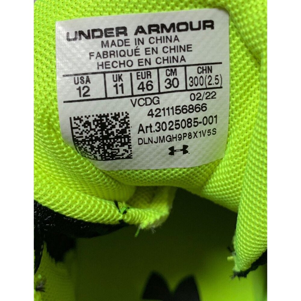 Under Armour Men's Highlight Hammer MC Football Cleat Black/White Size 12 - Picture 9 of 9
